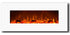 Ivory 80002 50 inch Wall Mounted Electric Fireplace shown close up and turned on. 