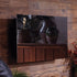 Mirror Onyx 80008 50 inch Wall Mounted Electric Fireplace shown from a close side view.