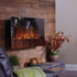 Mirror Onyx 80008 50 inch Wall Mounted Electric Fireplace shown from a side view.