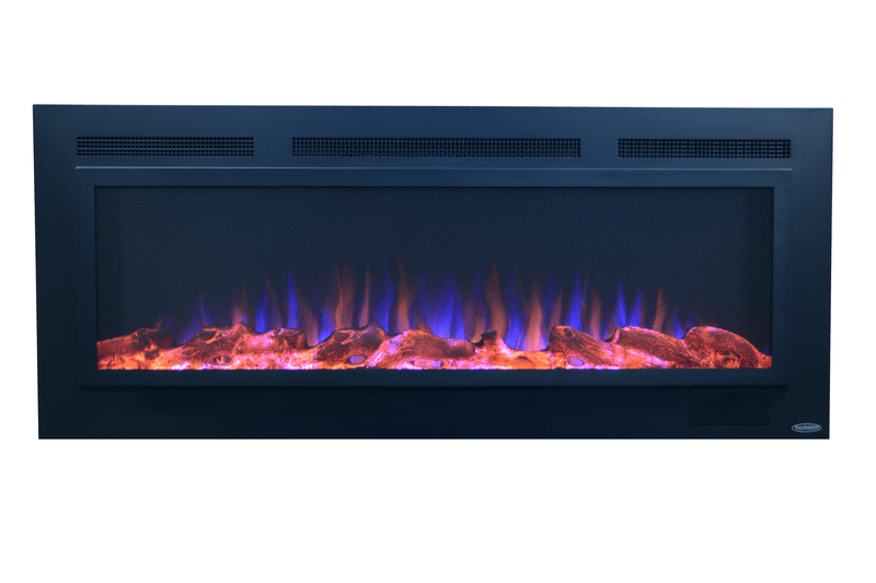 Touchstone Sideline Steel 50 80013 Electric Fireplace shown from the front.