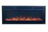 	Sideline Steel 80013 50 inch Recessed Electric Fireplace with orange flames.