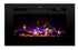 Sideline 80028 28 inch Recessed Electric Fireplace shown turned on with multiple flame colors.
