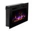 Sideline 28 80028 28 inch Recessed Electric Fireplace shown from the side.