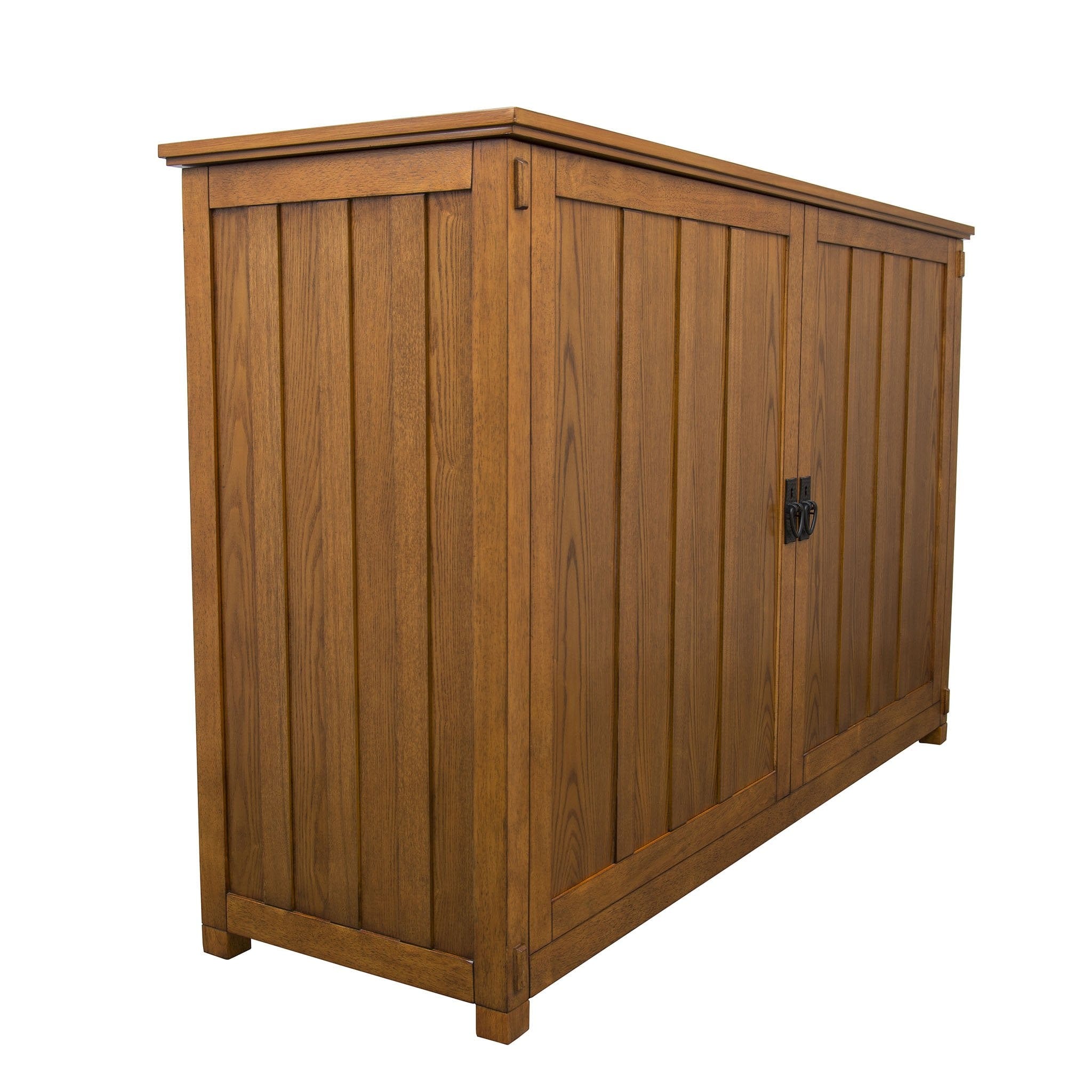 	Grand Elevate 74006 Mission TV Lift Cabinet for 65 inch Flat screen TVs shot of wood.