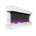 Chesmont White  80033 Wall Mount 3-Sided Smart Electric Fireplace shown up close at an angle.