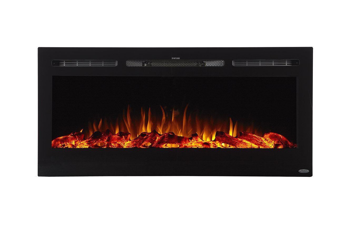 	Sideline 45 80025 Recessed Electric Fireplace orange flames.