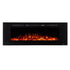 Sideline 60 80011  Recessed Electric Fireplace with orange flames and log.