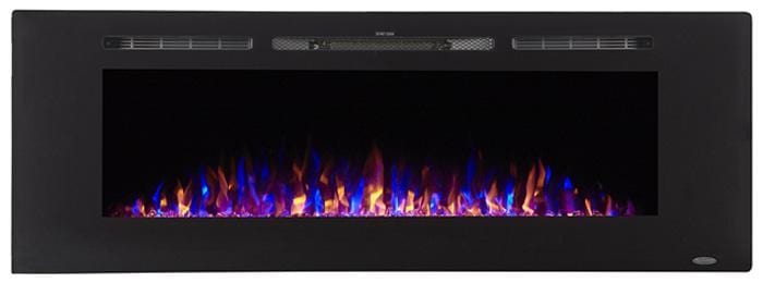 Touchstone Sideline 60 Electric Fireplace with blue and orange flames