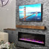 Toucstone 72 Electric Fireplace in gray stone 