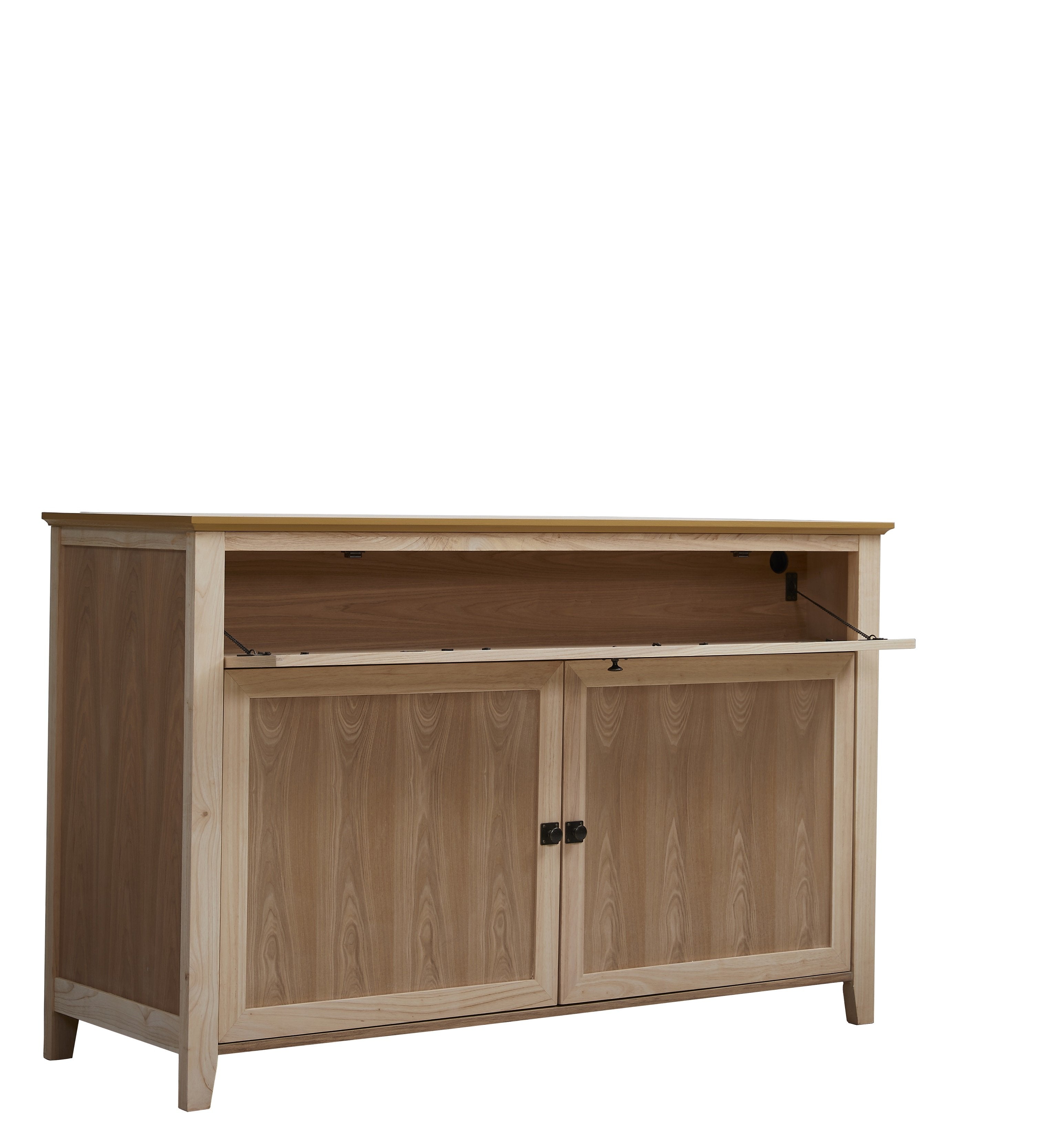 Touchstone 70162 Bungalow unfinished TV Lift Cabinet for TVs Up To 60 inch,  Unfinished Oak – Touchstone Home Products, Inc.