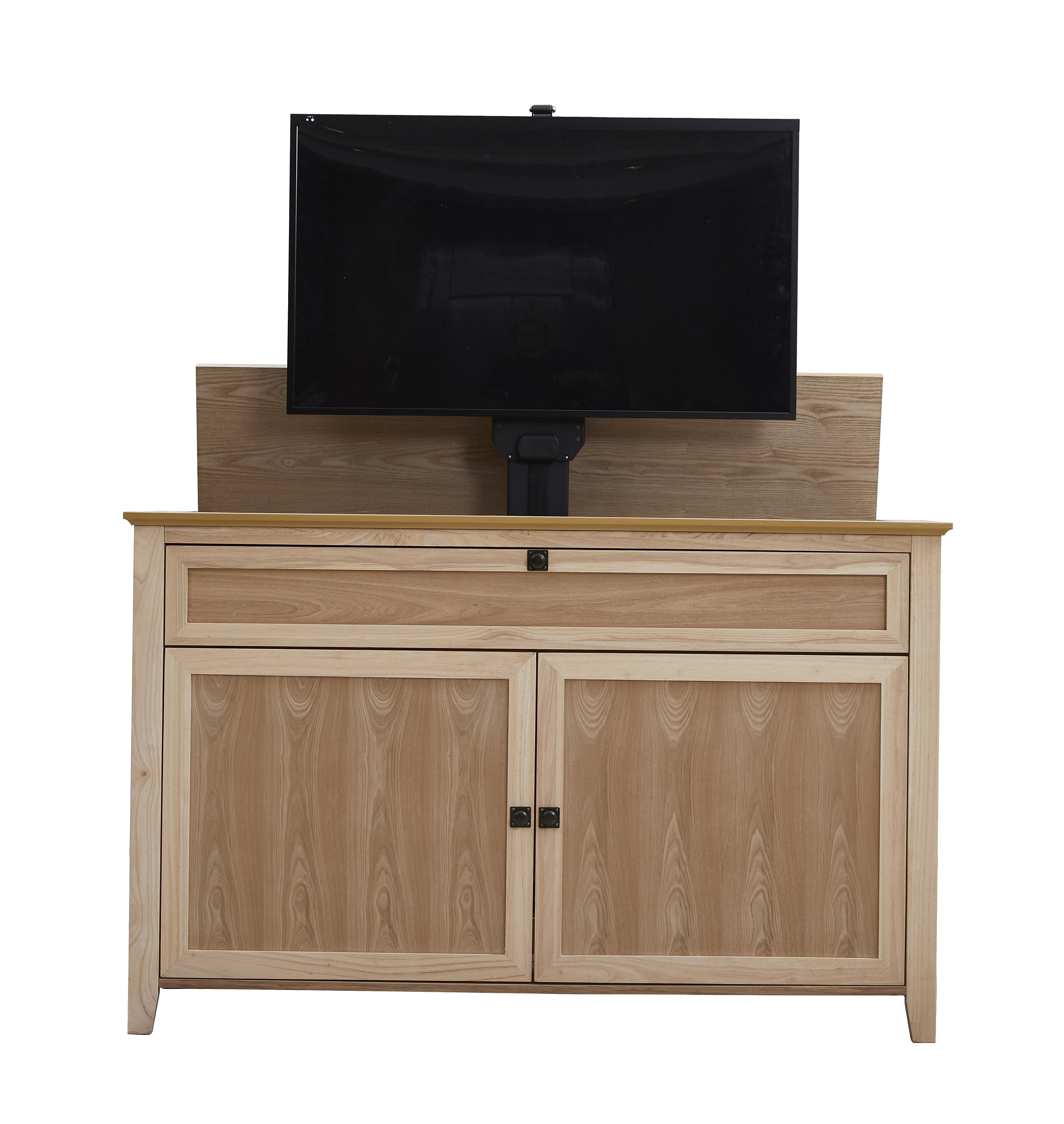 	The Claymont Unfinished 70163 TV Lift Cabinet for 65 inch Flat screen TVs