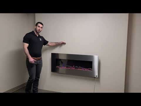 Eastrington Industrial Touch Screen Electric Fireplace