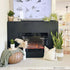 The forty-inch wide Forte Electric Fireplace in portable black fireplace wall by @ the.modberry