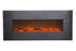 Onyx Stainless Steel Wall Mount Electric Fireplace with log base