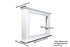 Side Dimensions of the Touchstone Encase Surround Mantel for the Sideline Elite Forte Smart Electric Fireplace