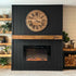 Touchstones's The Forte Electric Fireplace in black panel fireplace wall by @lyndaledrive