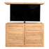 TechTeak 70064 Outdoor TV Lift Cabinet pictured with a TV raised.