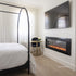 Touchstone Sideline 60 Electric Fireplace in bedroom by @victorialeejones