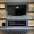 Sideline 72 Electric Fireplace in light stone wall
