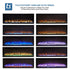 	Sideline Elite Smart 80042 42 WiFi-Enabled Recessed Electric Fireplace flame options.