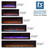 Touchstone Sideline Elite Smart Electric Fireplace available sizes