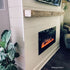  Sideline 40 Electric Fireplace shiplap wall